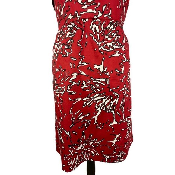 The Limited Strapless Red, Black & White Coral Print Dress Size 6, Pockets, Line - Picture 7 of 14